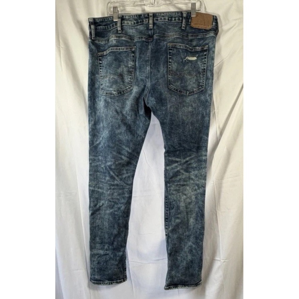 American Eagle Mens Jeans Flex Slim Destroyed 38x32 - Picture 5 of 16